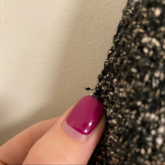 Eileen Fisher Open Front Cardigan Size PETITE Medium in Blackish Gray, White - Picture 6 of 9